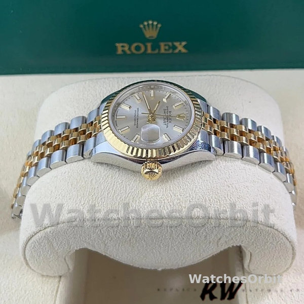 Rolex Datejust 28mm 279173 0019 Silver Index Dial Fluted Bezel 28mm Lady Replica Watch