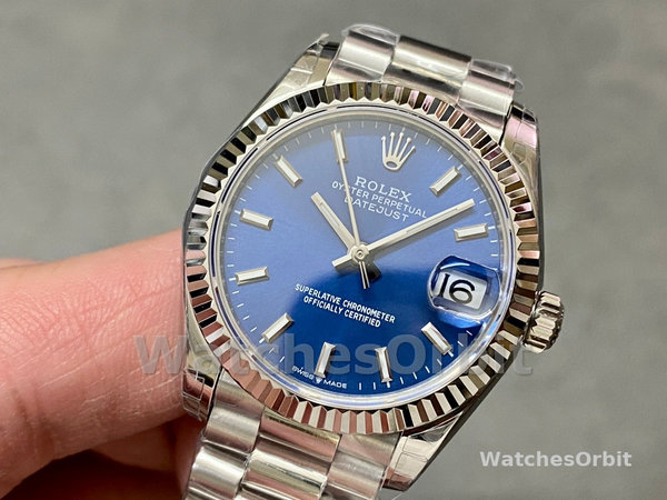 Rolex Datejust 31 Fluted Bezel Blue Dial m278274 Women's Watch