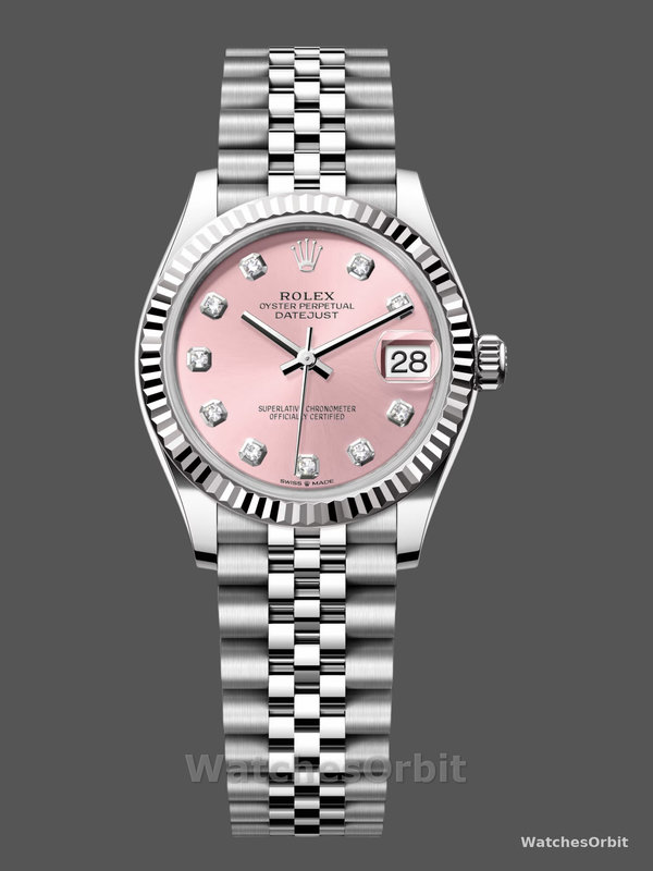 Rolex Datejust 31 Pink Dial Diamonds Jubilee 278274 0032 Women's Watch