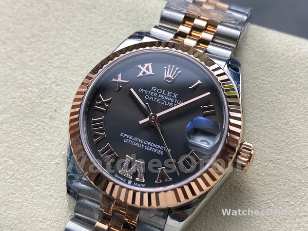 Rolex Datejust 31 Slate Grey Dial Diamond VI 278271 0030 Women's Watch