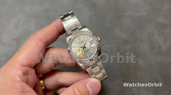 Rolex Datejust 31 Stainless Steel and White Gold Silver Dial M278274 0011 Women's Watch