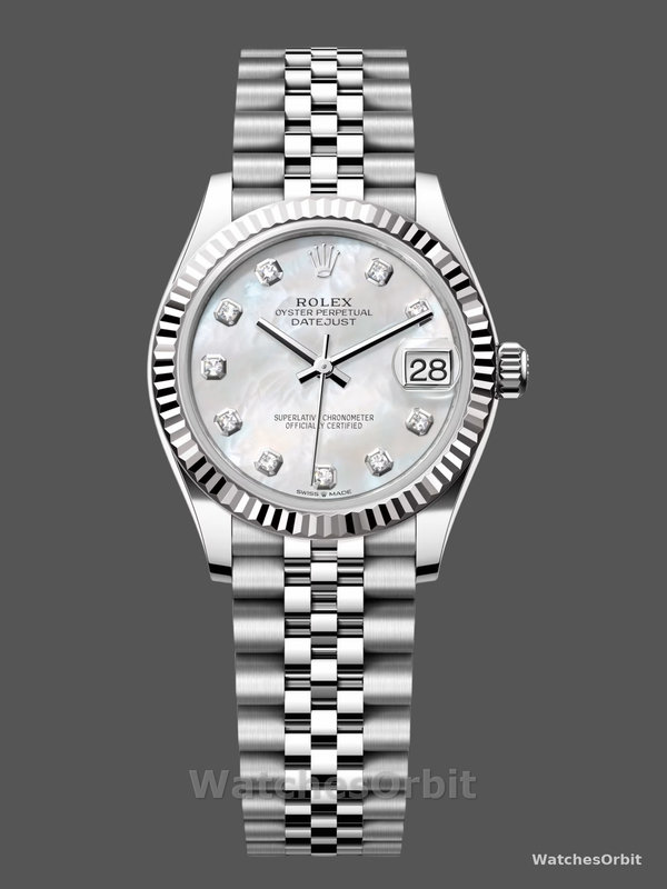 Rolex Datejust 31 Steel & 18K White Gold 278274 0006 Women's Watch