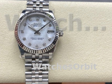 Rolex Datejust 31 Steel & 18K White Gold 278274 0006 Women's Watch