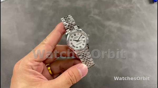 Rolex Datejust 31 White Roman Dial Fluted Bezel Jubilee 278274 0010 Ladies Watch