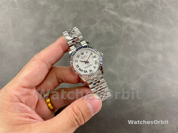 Rolex Datejust 31 White Roman Dial Fluted Bezel Jubilee 278274 0010 Ladies Watch