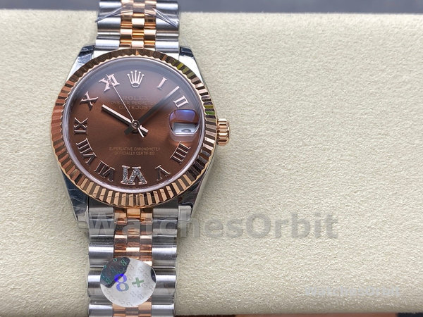 Rolex Datejust 31mm Rose Gold 278271 0004 Chocolate Roman VI Jubilee