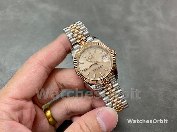 Rolex Datejust 31mm Stainless Steel and Rose Gold m278271 0010 Rose Index Jubilee ladies watch