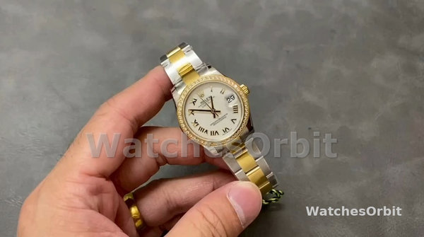 Rolex Datejust 31mm Stainless Steel and Yellow Gold 278383rbr 0001 White Roman Oyster