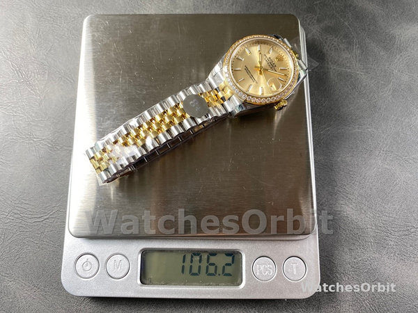 Rolex Datejust 31mm Stainless Steel and Yellow Gold 278383RBR 0014 Champagne Index Jubilee