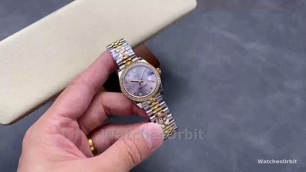 Rolex Datejust 31mm Stainless Steel and Yellow Gold 278383RBR 0022 Grey Diamond Jubilee
