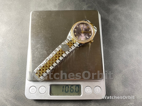 Rolex Datejust 31mm Stainless Steel and Yellow Gold 278383RBR 0022 Grey Diamond Jubilee