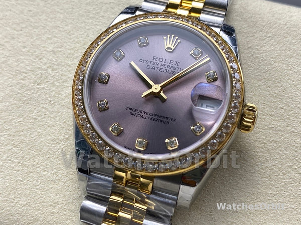 Rolex Datejust 31mm Stainless Steel and Yellow Gold 278383RBR 0022 Grey Diamond Jubilee