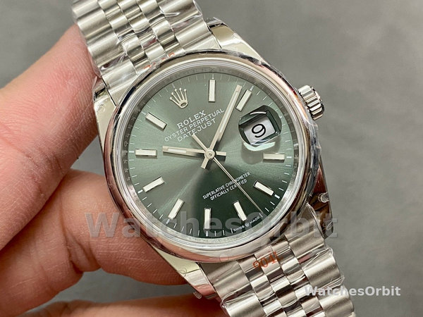 Rolex Datejust 36 Stainless Steel Mint Green Dial Jubilee M126200-0023