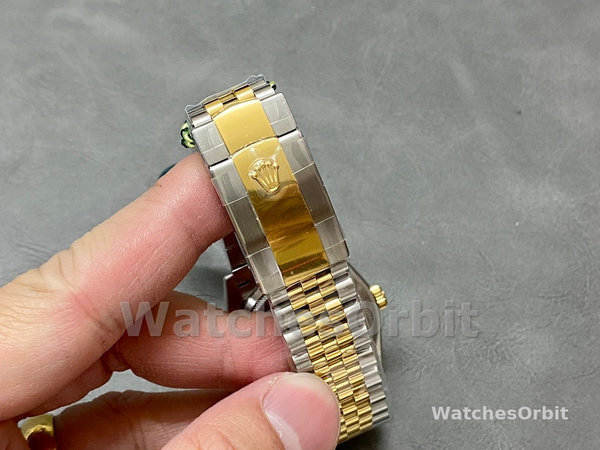 Rolex Datejust 36 Yellow Gold & Diamonds Olive Green Diamond Pave Roman Dial m126283rbr 0011