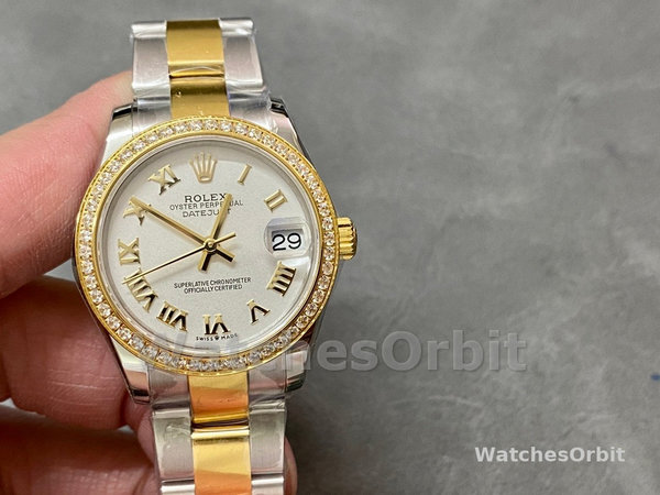 Rolex Datejust 36mm Stainless Steel and Yellow Gold m126283rbr 0016 White Roman Oyster