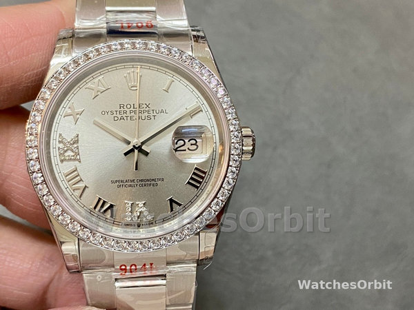 Rolex Datejust 36mm Stainless Steel m126284rbr 0022 Silver Roman VI IX Oyster
