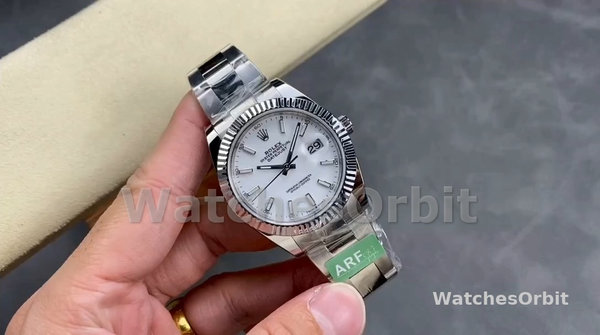 Rolex Datejust 41 Stainless Steel And White Gold White Dial M126334 0009 Men's Watch