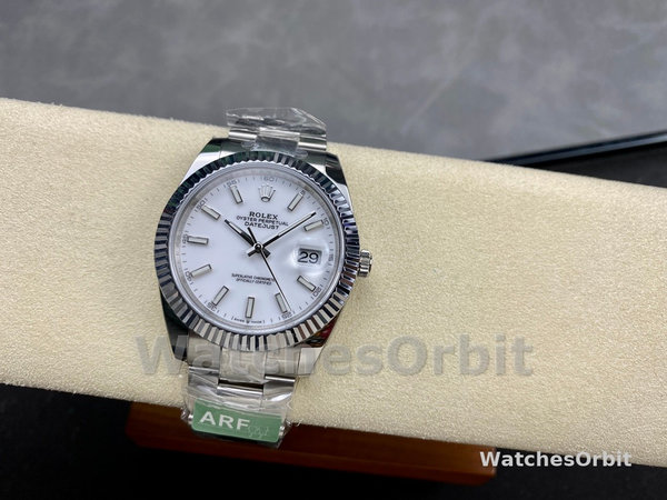 Rolex Datejust 41 Stainless Steel And White Gold White Dial M126334 0009 Men's Watch