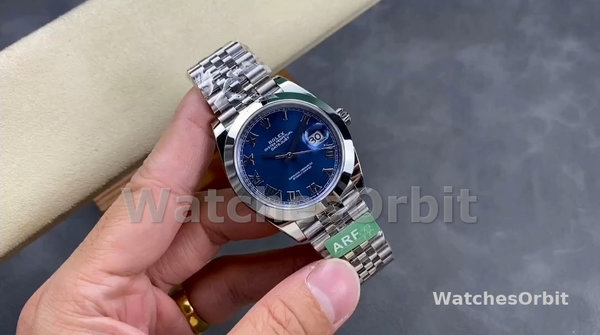 Rolex Datejust 41 Stainless Steel Blue Roman Dial Jubilee Bracelet M126300 0018 Men's Watch