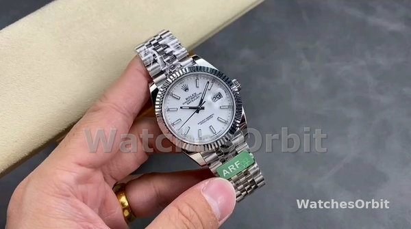 Rolex Datejust 41 Steel & White Gold White Dial Jubilee Bracelet M126334 0010 Men's Watch