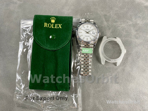 Rolex Datejust 41 Steel & White Gold White Dial Jubilee Bracelet M126334 0010 Men's Watch