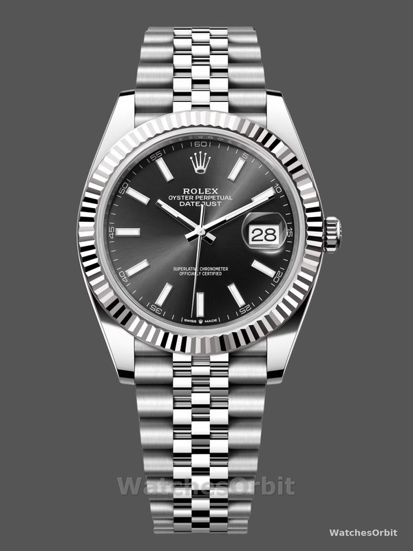 Rolex Datejust 41mm Stainless Steel 126334 0018 Black Index Jubilee