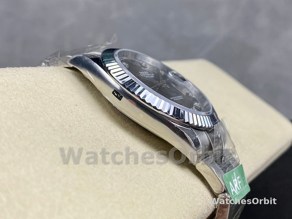 Rolex Datejust m126334 0005 Fluted Bezel Dark Rhodium Grey Dial 41MM Mens Replica Watch