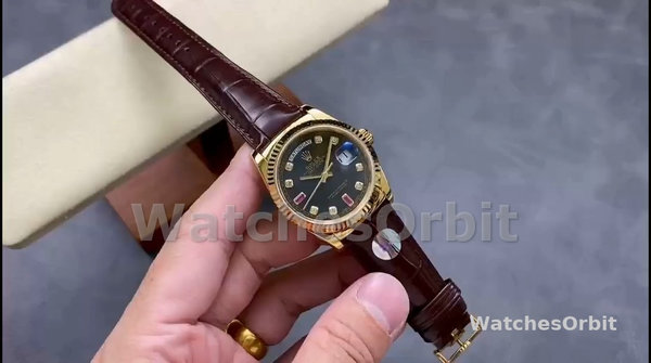 Rolex Day Date 118138 0020 Yellow Gold Diamond Ruby 36 mm