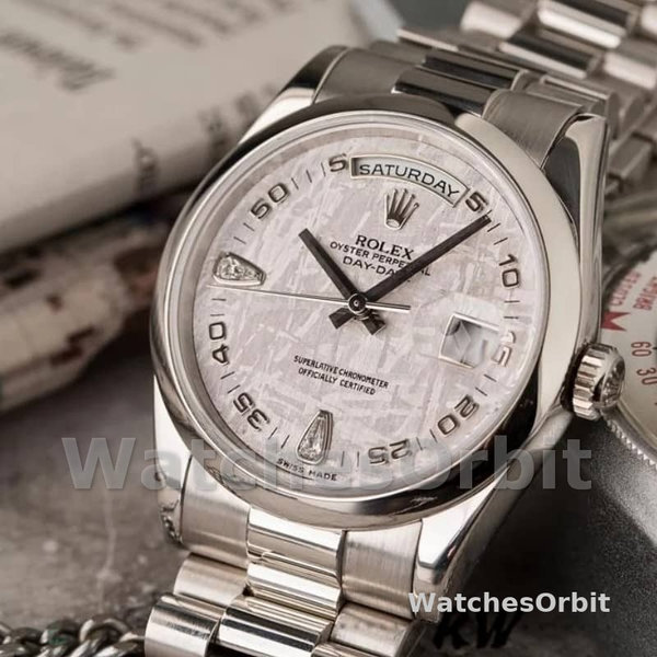 Rolex Day Date 118206 Meteorite Grey Dial 36mm Unisex Replica Watch