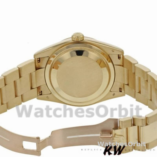 Rolex Day-Date 118208 Black Arab Dial Yellow Gold 36mm Unisex Replica Watch