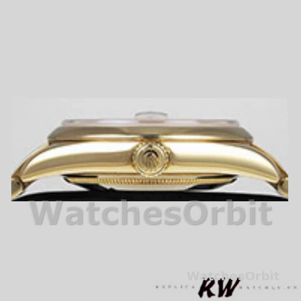 Rolex Day-Date 118208 Roman Numeral Pyramid Ivory Dial 36mm Unisex Replica Watch