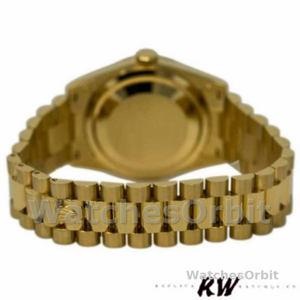 Rolex Day-Date 118208 Yellow Gold Champagne Dial 36mm Unisex Replica Watch