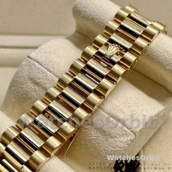Rolex Day-Date 118208 Yellow Gold Meteorite Grey Diamond Dial 36mm Unisex Replica Watch