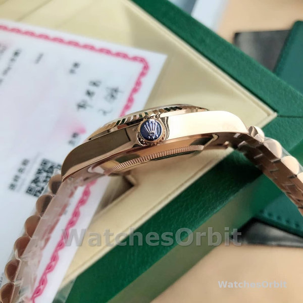 Rolex Day-Date 118235 Everose Gold Case Chocolate Dial 36mm Unisex Replica Watch
