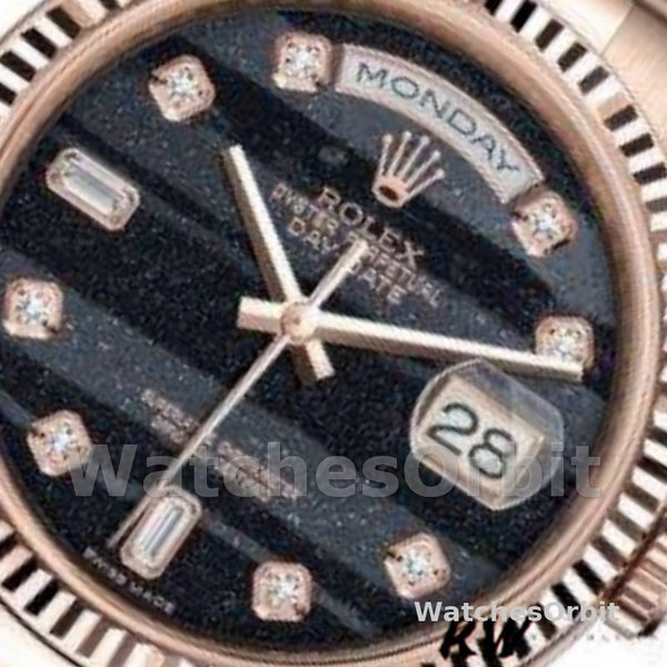 Rolex Day-Date 118235 Everose Gold Diamond Ferrite Dial 36mm Unisex Replica Watch