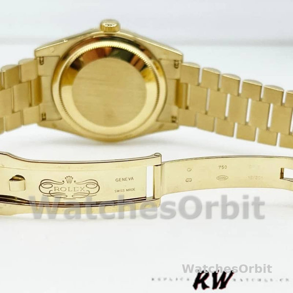 Rolex Day-Date 118238 Silver Diamond Dial 36mm Unisex Replica Watch