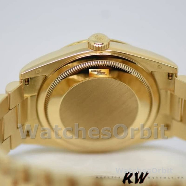 Rolex Day-Date 118238 Yellow Gold Champagne Jubilee Diamond Dial 36mm Unisex Replica Watch
