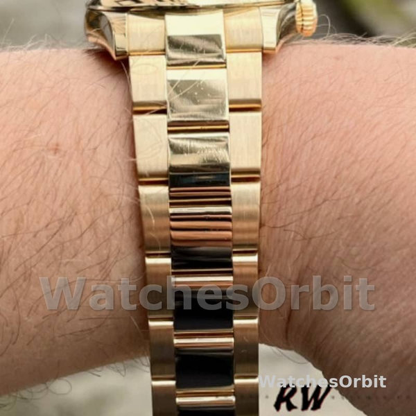 Rolex Day-Date 118238 Yellow Gold Pave diamond dial 36mm Unisex Replica Watch