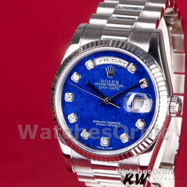Rolex Day-Date 118239 Diamond Lapis Lazuli Blue Dial 36mm Unisex Replica Watch