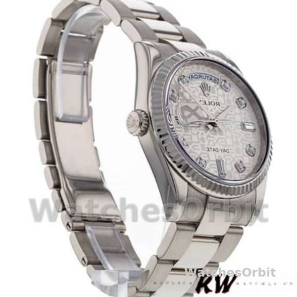 Rolex Day-Date 118239 Jubilee Silver Dial 36mm Unisex Replica Watch
