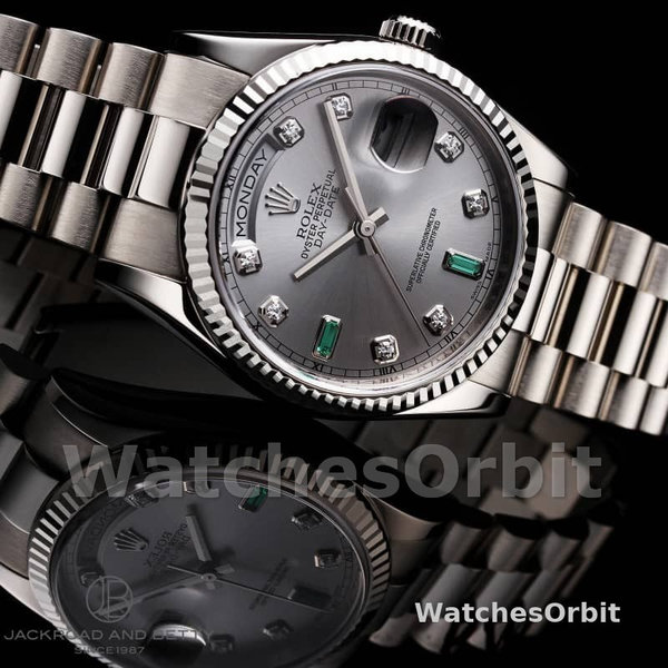 Rolex Day-Date 118239 Rhodium grey Dial 36mm Unisex Replica Watch