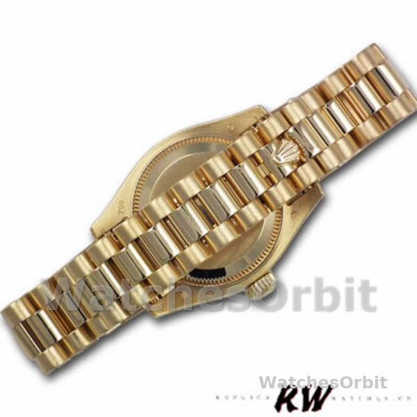 Rolex Day Date 118348 Chocolate Brown Dial Yellow Gold 36mm Unisex Replica Watch