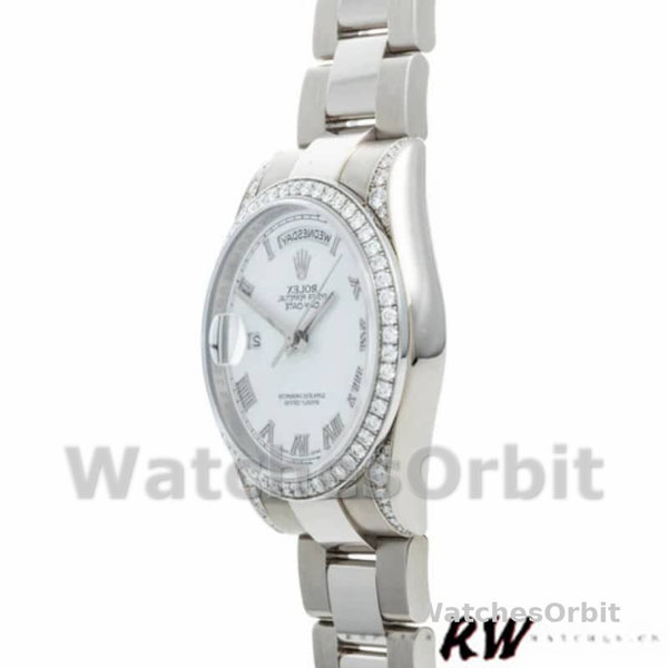 Rolex Day-Date 118389 White Roman Numeral Dial 36MM Unisex Replica Watch