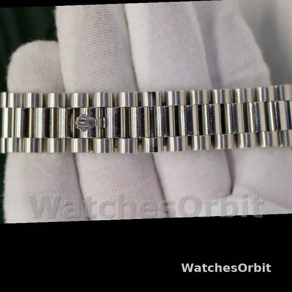Rolex Day-Date 218206 Concentric Rhodium Grey Roman Numeral Dial Platinum 41MM Mens Replica Watch