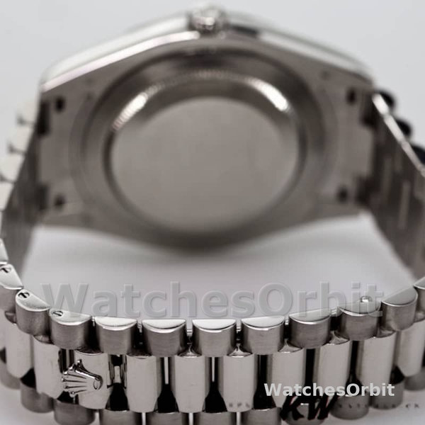 Rolex Day-Date 218206 Silver Diamond Dial Platinum 41MM Mens Replica Watch