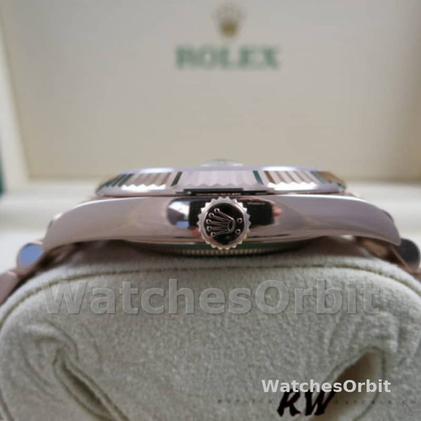 Rolex Day-Date 228235 Diamond Paved Dial Fluted Bezel 40mm Mens Replica Watch