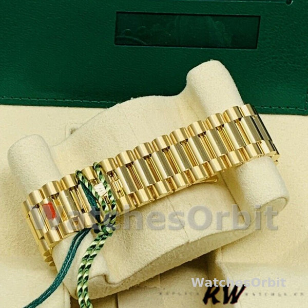 Rolex Day-Date 228348RBR Champagne Index Dial Diamond Bezel 40mm Mens Replica Watch