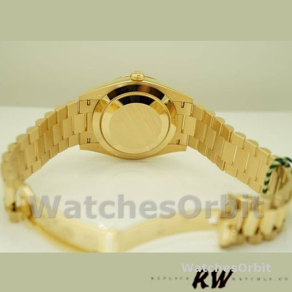 Rolex Day-Date 228398TBR Champagne Roman Numeral Dial Diamond Bezel 40mm Mens Replica Watch
