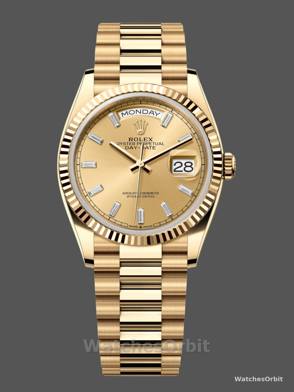 Rolex Day Date 36 Champagne Dial Yellow Gold Bracelet 128238 0132