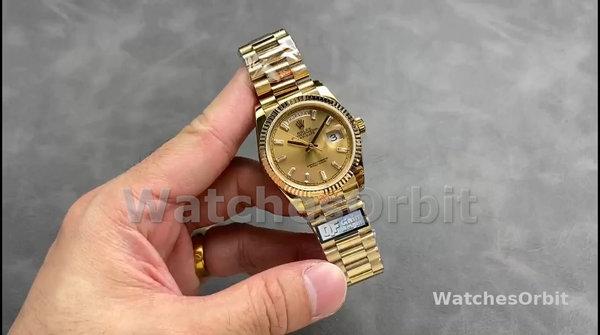 Rolex Day Date 36 Champagne Dial Yellow Gold Bracelet 128238 0132
